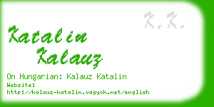 katalin kalauz business card